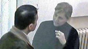 Mariangela Di Trapani con il marito Salvatore Madonia durante un colloquio al 41 bis