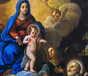 La tela settecentesca “Madonna con Bambino appare a San Filippo Neri”