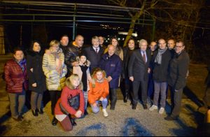 Foto di gruppo con il ministro Poletti, il sindaco Michelini, la vicesindaca Ciambella e il consigliere Micci