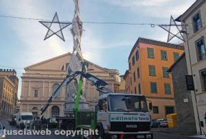 Viterbo - Fiore del Cielo a piazza Verdi - Lo smontaggio