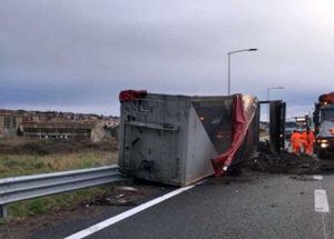 Tarquinia - L'incidente sull'autostrada