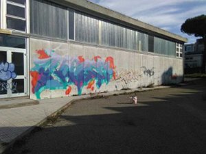 Viterbo - Il murales nella scuola
