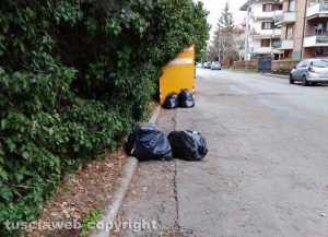Rifiuti in via Pietra Fitta a Grotte S. Stefano