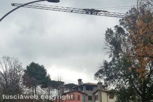 Viterbo - Il cantiere su viale Fiume