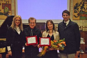 La presidente Ranucci, il giornalista Salvatori, la mezzosoprano Chialli e il vicesindaco Catini