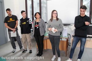 Viterbo - Maria Patrizia Gaddi e gli studenti