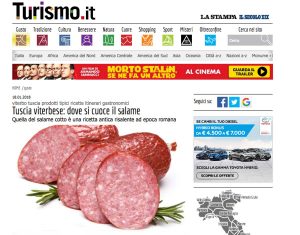 Il salame cotto della Tuscia su Turismo.it