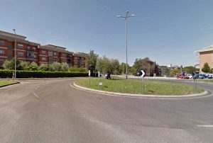 Viterbo - La rotatoria in via Ippolito Nievo