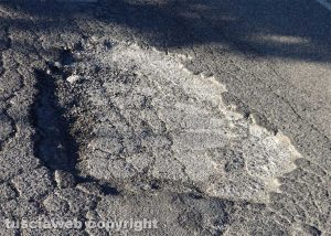 Le buche sulla Cassia nel tratto da Bolsena a Montefiascone