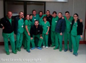 Viterbo - Lo staff del pronto soccorso al lavoro la notte di Capodanno
