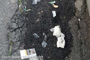 Viterbo - La buca riparata al Pilastro