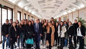 Corte Costituzionale - Gli studenti del Buratti con il vicepresidente Aldo Carosi, viterbese ed ex alunno dell'istituto