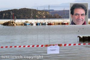 Marta – Il porto sotto sequestro - Nel riquadro: Il sindaco Maurizio Lacchini