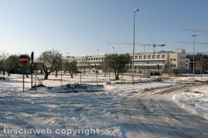Viterbo - Tribunale - Strada innevata