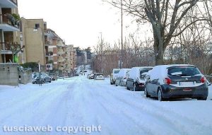 Viterbo - Neve in via Belluno