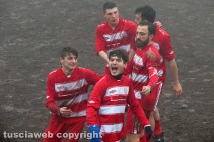 Sport - Calcio - Ronciglione united - L'esultanza dei giocatori dopo il gol