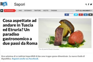Repubblica dedica una guida ai piaceri e ai sapori della Tuscia e dell'Etruria