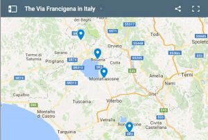 La mappa della Via Francigena su The Telegraph