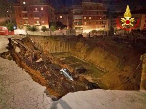 Roma - La voragine in zona Balduina