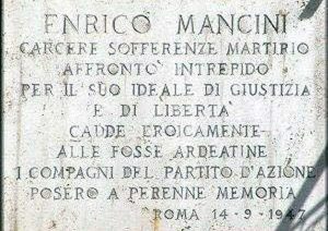 Ronciglione - Enrico Mancini - La lapide commemorativa