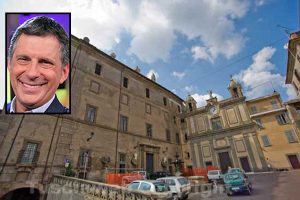 Bassano Romano - Nel riquadro: Fabrizio Frizzi