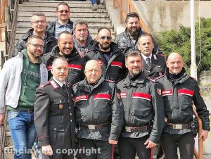 Civita Castellana - L'appuntato scelto dei carabinieri Enrico Agostinelli (dal basso, il secondo a sinistra) con i colleghi