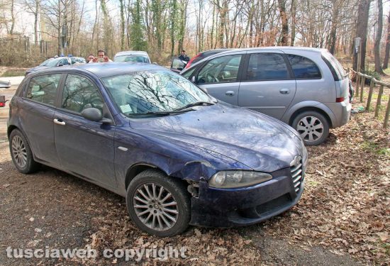 Viterbo - Rapina alla gioielleria Bracci - L'auto della fuga
