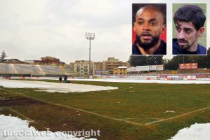 Sport - Calcio - Viterbese - Neve al Rocchi - Nei riquadri: De Sousa e Jefferson