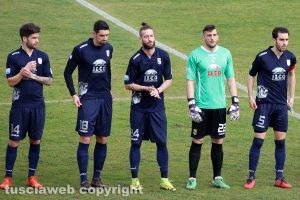 Sport - Calcio - Viterbese - Da sinistra: Baldassin, Jefferson, Calderini, Pini e Celiento