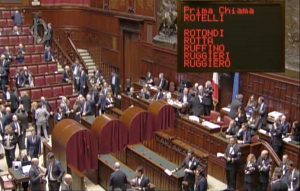 Roma - Camera - Mauro Rotelli al voto