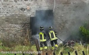 Un intervento dei vigili del fuoco