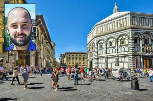 Firenze - Nel riquadro: Riccardo Pizzo