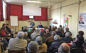 Alessandro Mazzoli in un’iniziativa del Pd ad Anguillara