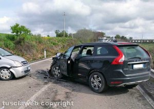 Tarquinia - Frontale tra auto sull'Aurelia bis