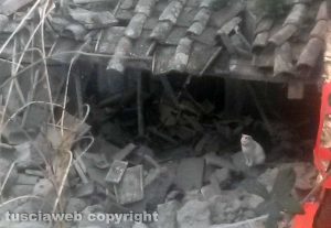 Soriano nel Cimino, Chia - Crolla il paese di Pasolini - Un gatto tra le macerie