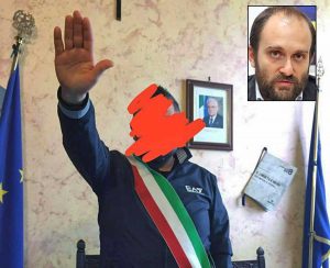 Tarquinia - Saluto fascista in comune - Nel riquadro Matteo Orfini (Pd)