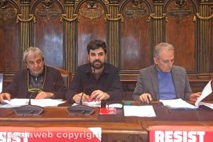 Viterbo - La presentazione di 'Resist' - Da sinistra: Delli Iaconi, Trulli e Mezzetti