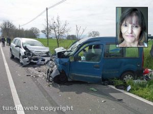 Viterbo - Frontale su strada Ombrone - Nel riquadro: Cinzia Vassallo