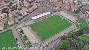 Viterbo - Lo stadio Rocchi visto dall'alto
