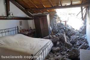 Soriano nel Cimino, Chia - Una delle case colpite dal crollo