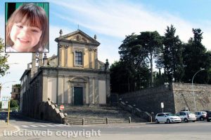 Viterbo - La chiesa di San Pietro - Nel riquadro la piccola Silvia