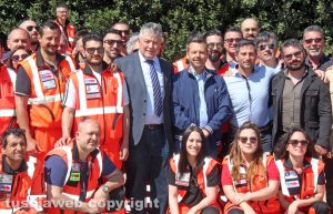 Viterbo - 118, i lavoratori Rti con Fusco, Bartolacci, Tripodi e Boccia