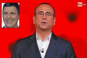 Carlo Conti - Nel riquadro: Fabrizio Frizzi