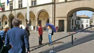 Viterbo - Un'immagine dal set con Gianni Zanasi e Alba Rohrwacher