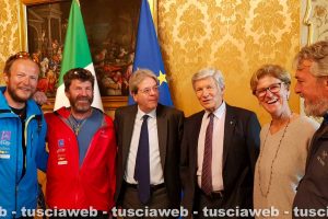 Roma - Thomas Burger, Walter Mair e Thomas Mohr ricevuti da Paolo Gentiloni