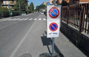Viterbo - Via dei Monti Cimini - Il cartello con l'ordinanza
