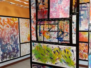 Viterbo - La mostra d'arte all'asilo nido Primi passi