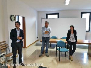 Giulio Marini inaugura la sede del Comitato elettorale, con lui Sabatini e Sberna