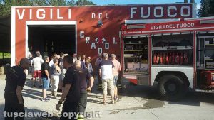 I vigili del fuoco di Volkertshausen nella sede di Gradoli
