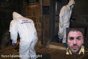 Viterbo - Omicidio in via Fontanella del Suffragio - Nel riquadro: Stefano Pavani